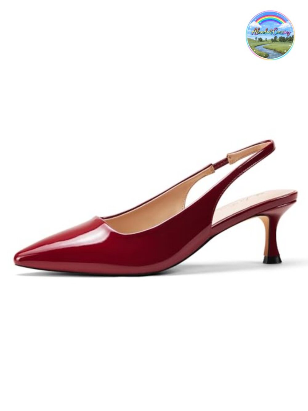 Elisabet Tang Closed Toe Slingback Kitten Heels Women Wide Width Low Dressy